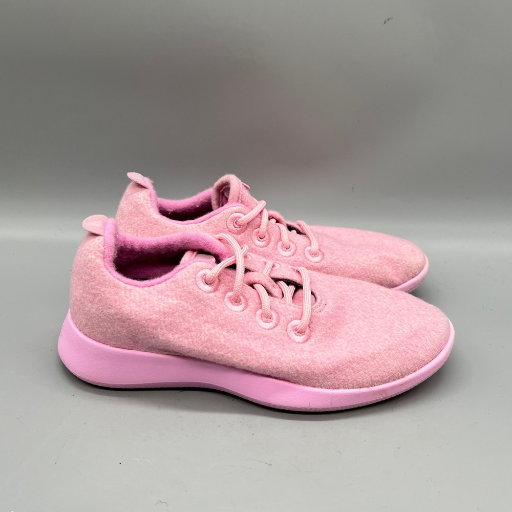 Allbirds Girls 2 Pink Merino Wool Runners Lace Up Smallbirds Sneaker Casual
